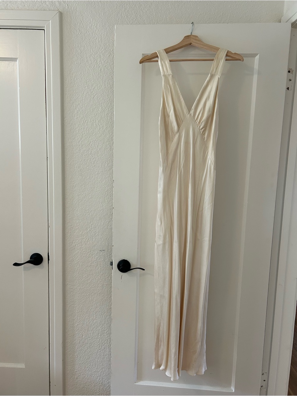 Shona Joy La Lune Ivory Satin Slip Dress